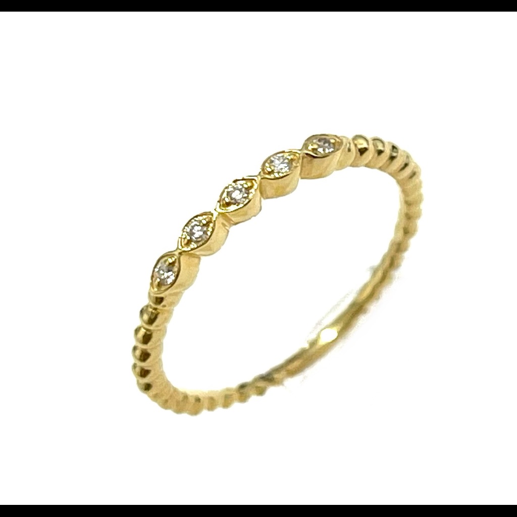 10kt Gold Diamond Stackable Ring